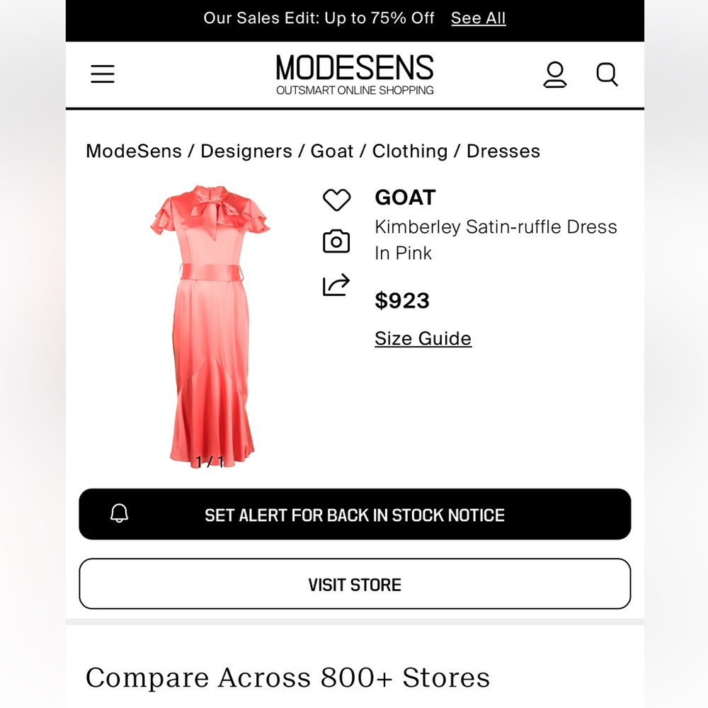 NWT elegant Goat couture peach maxi dress. Absolutely stunning* - Picture 5 of 6